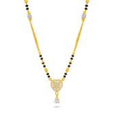 22K Gold Elegant Heart Mangalsutra Necklace